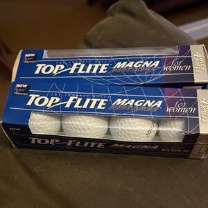 8 BRAND NEW UNUSED Top Flite Magna Golf Balls